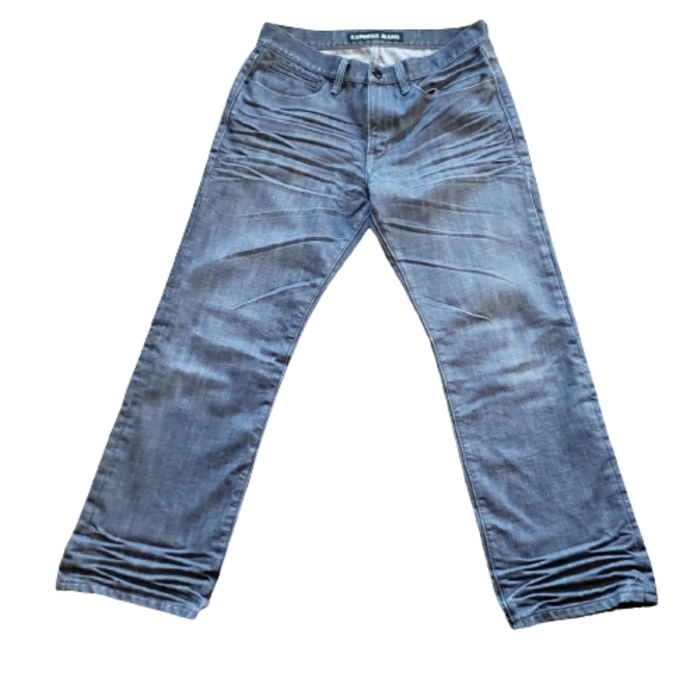 Express Blake Loose Fit Boot cut Gray Denim Jeans